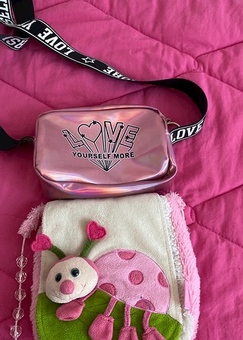 Pembe Dantel Detaylı Kız Çocuk Çantası - Görsel 2