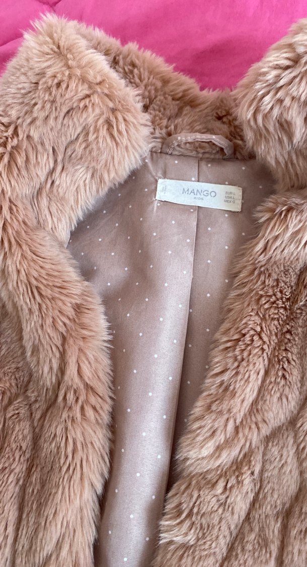 Bej Suni Kürklü Kadın Yelek Mango - Görsel 2