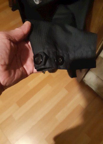 Siyah Kuşaklı Midi Hamile Ceketi - Görsel 6