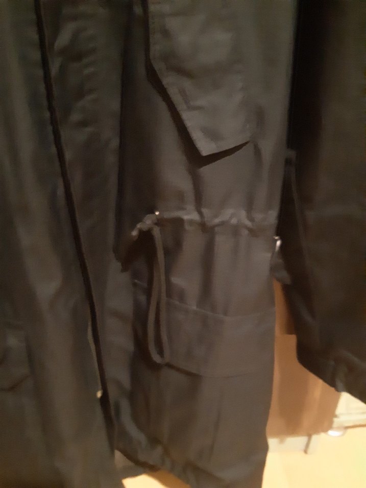 Siyah Kuşaklı Midi Hamile Ceketi - Görsel 3