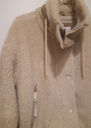 Pelus Bej Kadın Mont - Görsel 2