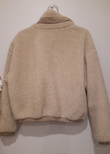 Pelus Bej Kadın Mont - Görsel 5