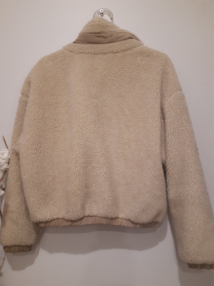 Pelus Bej  Kadın Mont - Görsel 5