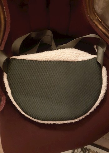 Bej Peluş Kemerli Kadın Çanta - Görsel 4