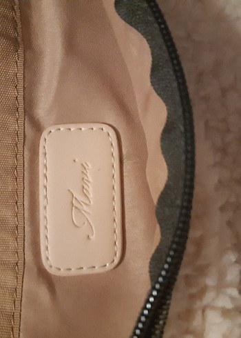 Bej Peluş Kemerli Kadın Çanta - Görsel 3