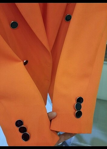 s Beden turuncu Renk Blazer
