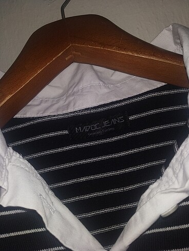 Madonna Madoc Jeans marka gömlek tarzı triko kazak