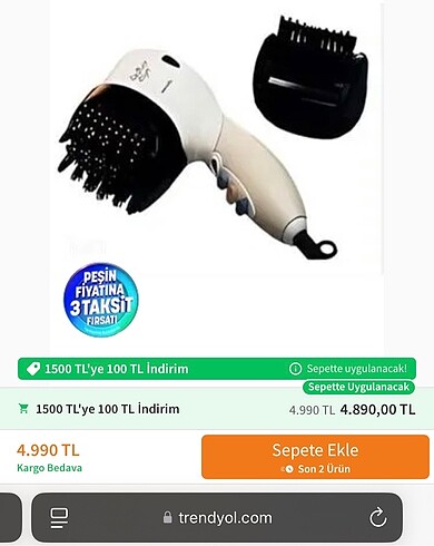 Philips marka saç kurutma makinesi