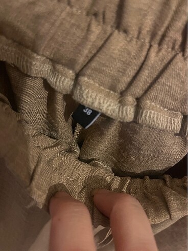 m Beden Trendyolmilla marka keten görünümlü pantolon