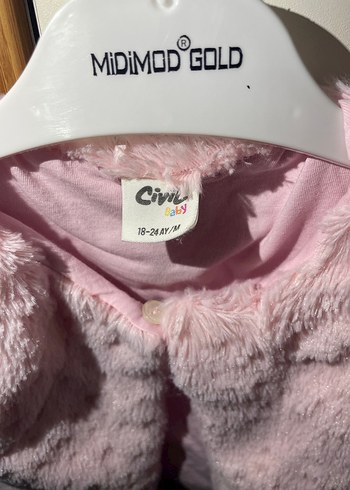 Kız Çocuk Pembe Kürklü Yelek - Görsel 2