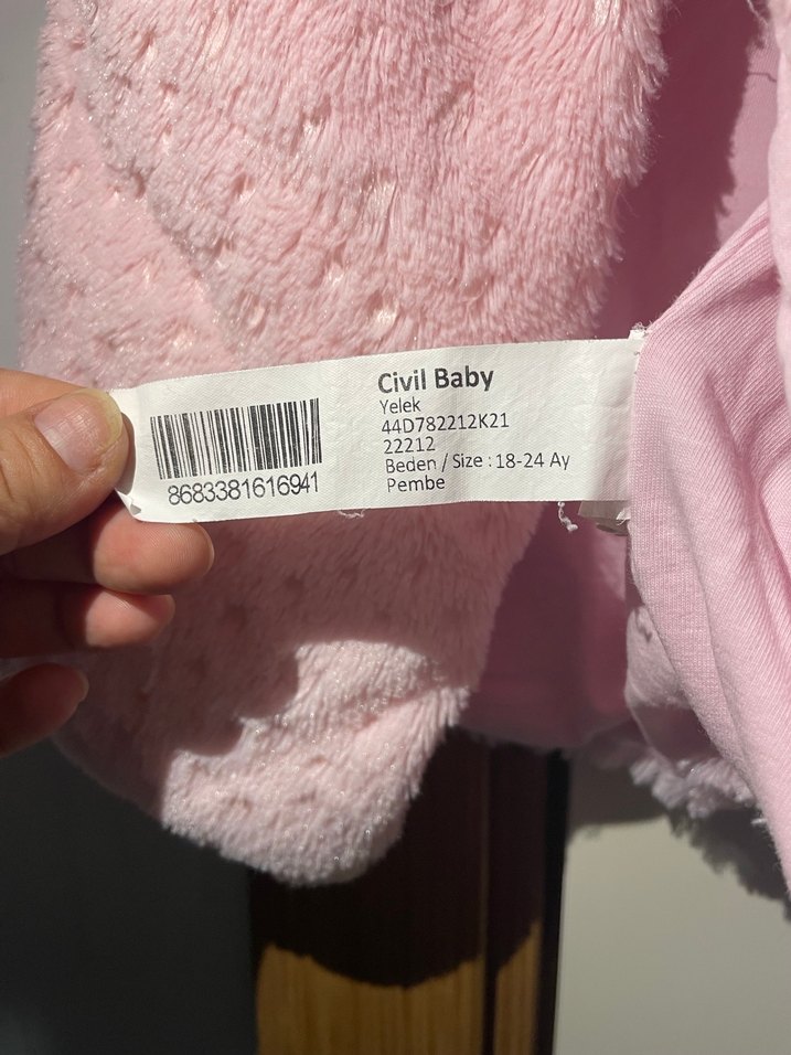 Kız Çocuk Pembe Kürklü Yelek - Görsel 4