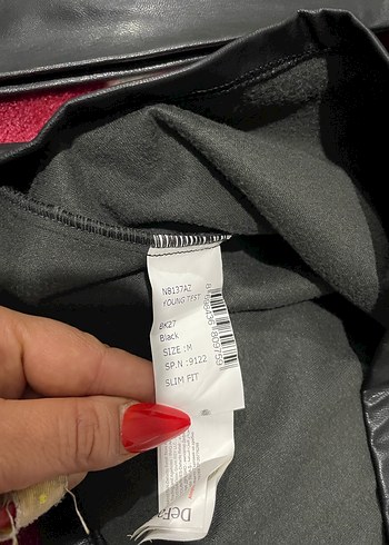 Kadın Siyah Deri Bluz - Görsel 2