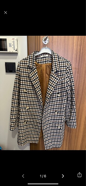Kareli Kalın blazer ceket