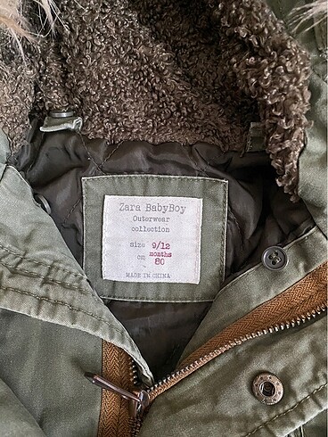 9-12 Ay Beden Zara parka
