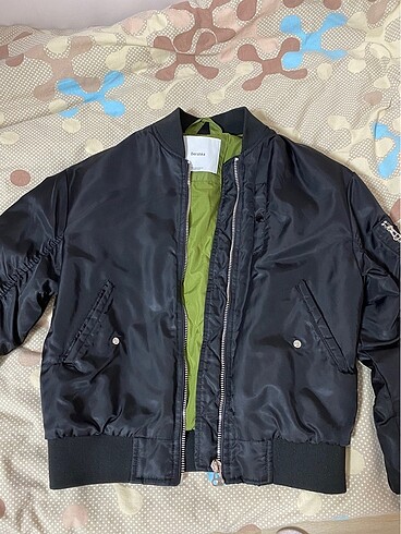 bershka siyah bomber ceket