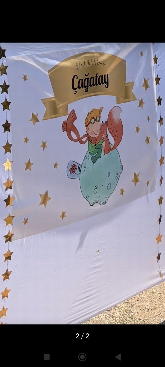 Küçük Prens Temalı doğum günü afişi - Görsel 2