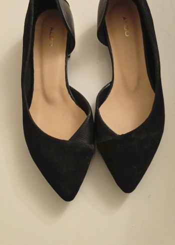 Siyah Süet Pliseli Stiletto Kadın Klasik Ayakkabı