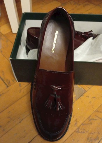 Bordo Deri Erkek Püsküllü Klasik Loafer
