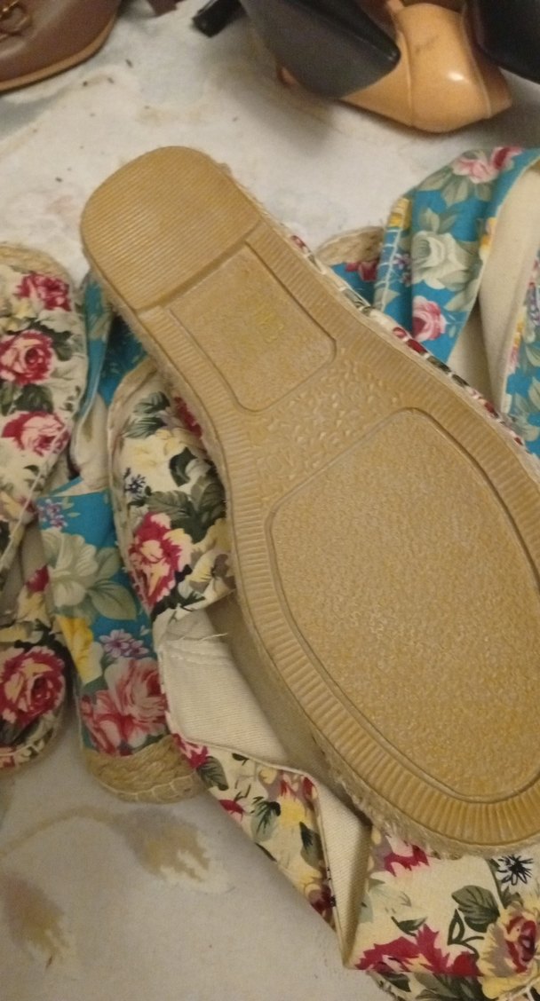 Çiçek Desenli Bohem Kadın Hasır Ayakkabı - Görsel 3