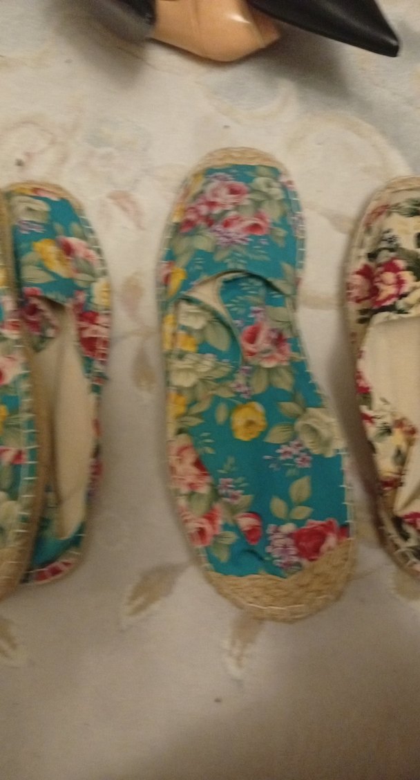 Çiçek Desenli Bohem Kadın Hasır Ayakkabı - Görsel 4