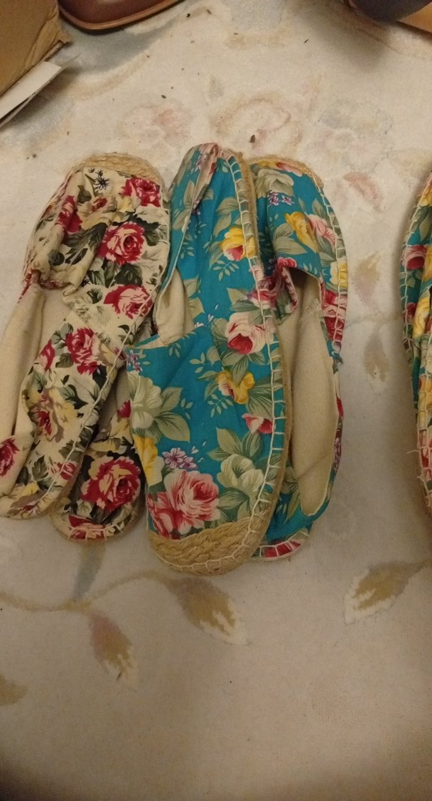 Çiçek Desenli Bohem Kadın Hasır Ayakkabı - Görsel 5