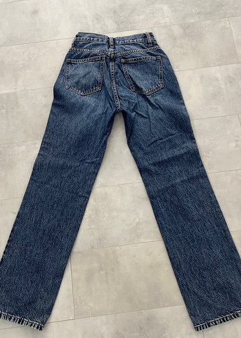 xs Beden mavi Renk Kadın Mavi Regular Fit Denim Jean