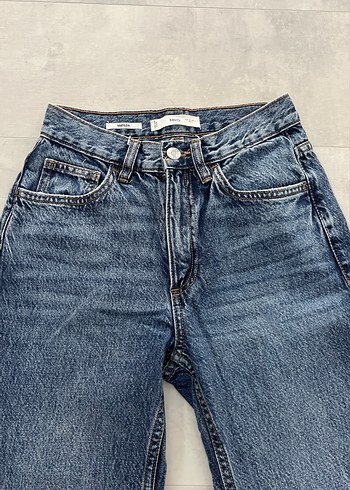 Mango Kadın Mavi Regular Fit Denim Jean