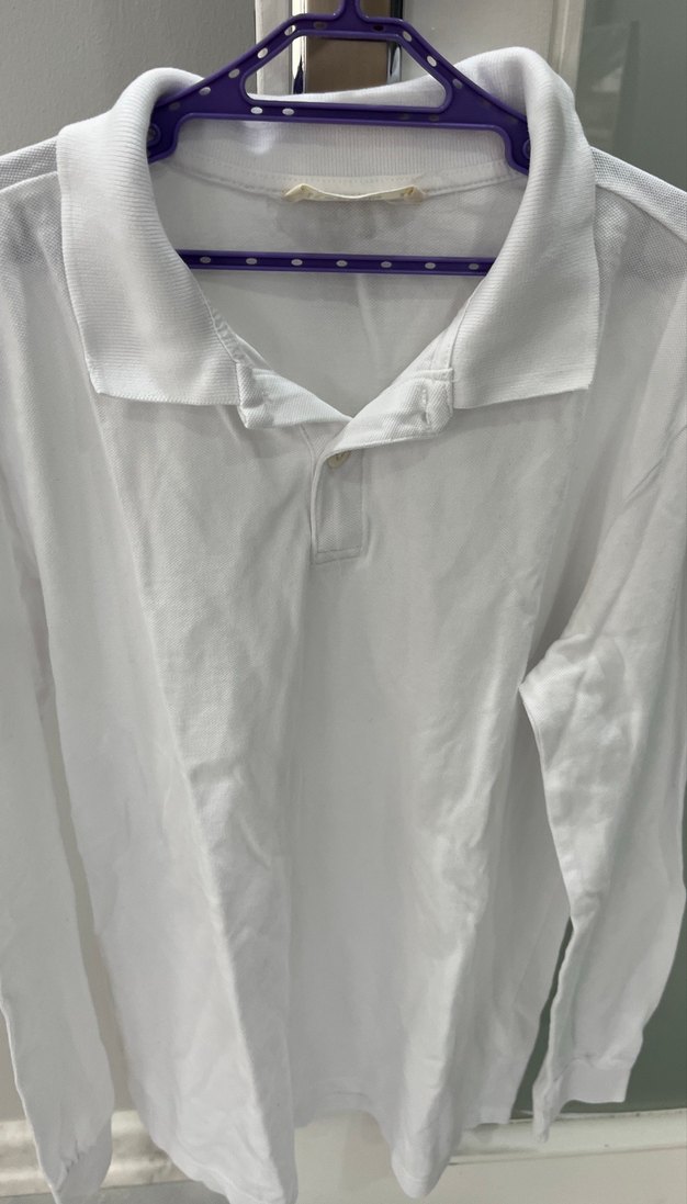 Erkek Beyaz Uzun Kollu Polo Tişört 2 adet - Görsel 2