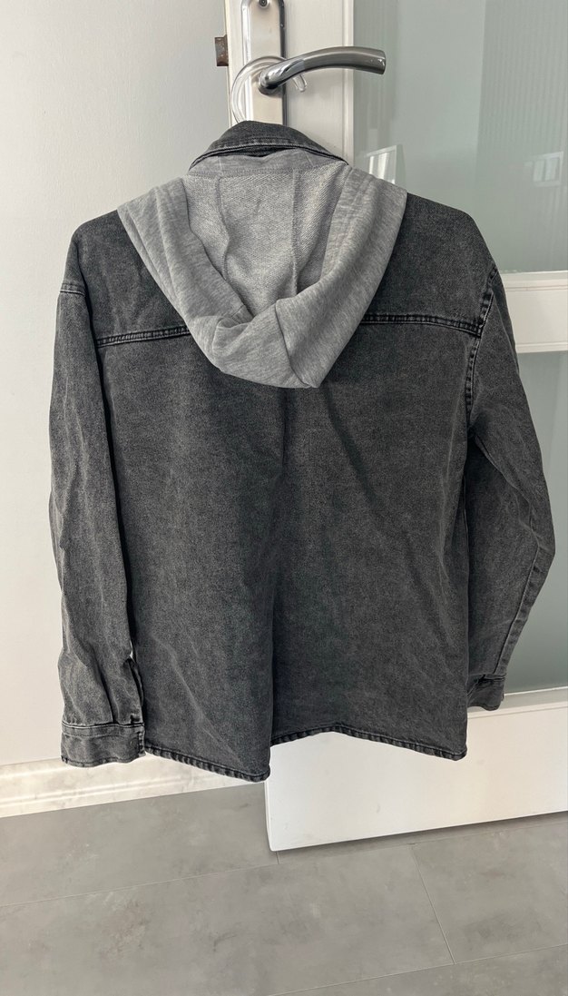 Gri Düğmeli erkek çocuk gömlek - Görsel 4