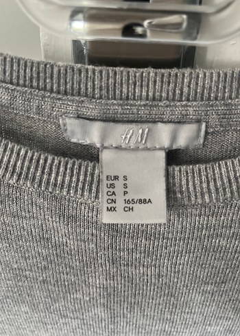 Düğmeli Gri Kadın İnce Triko Kazak - Görsel 2