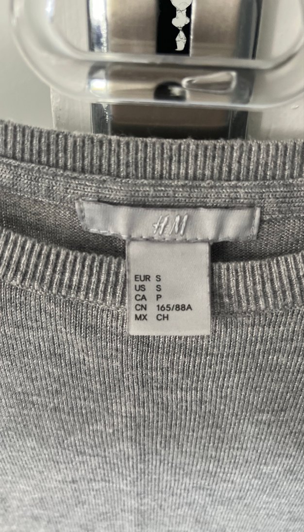 Düğmeli Gri Kadın İnce Triko Kazak - Görsel 2