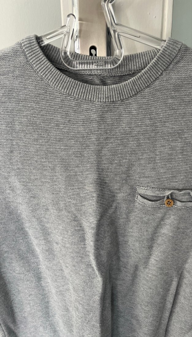 Gri Düğmelierkek çocuk kazak - Görsel 2