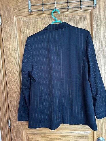 l Beden lacivert Renk Lacivert Çizgi Detaylı Blazer Ceket
