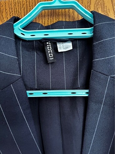 l Beden Lacivert Çizgi Detaylı Blazer Ceket