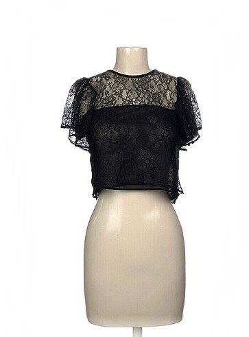 Dantelli siyah bluz goth gotik
