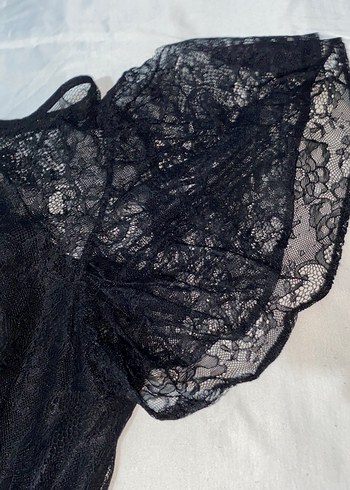 American Vintage Siyah Dantel Goth bluz