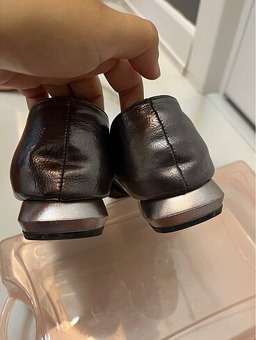 38 Beden gri Renk Kadın Loafer Ayakkabı