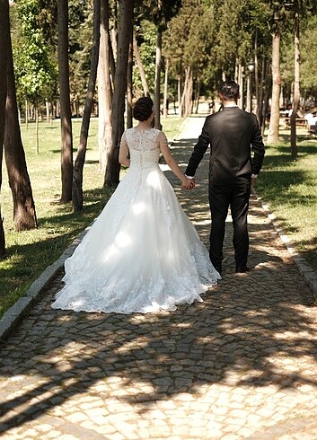 38 Beden beyaz Renk Gelinlik