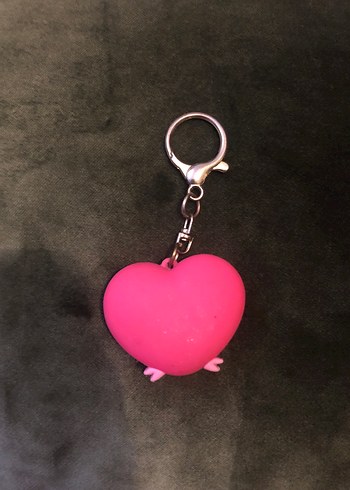 Pembe Barbie Kalp Anahtarlık - Görsel 2