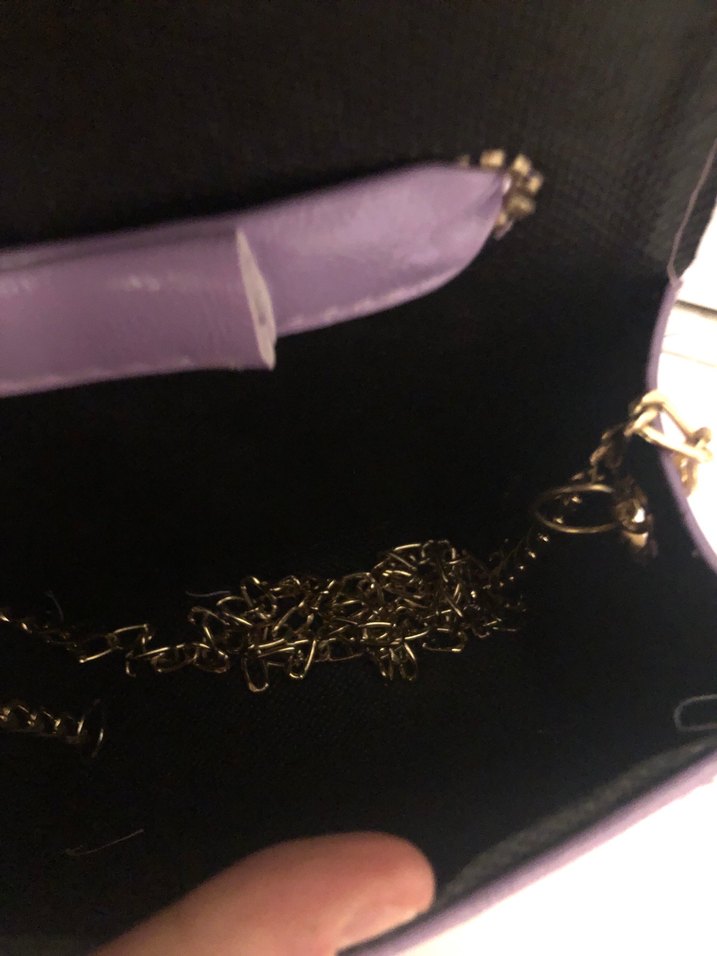 Mor Deri Kadın El Çantası - GUESS - Görsel 2