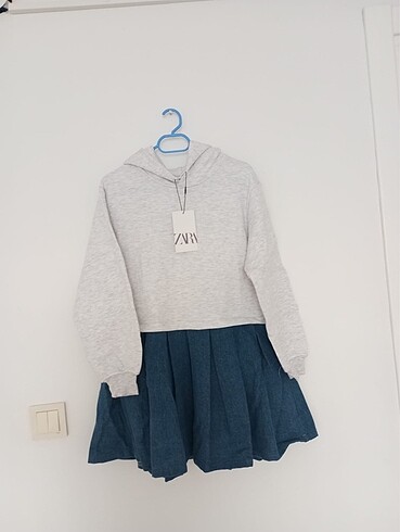 Zara Zara Etiketli Kız çocuk kot elbise