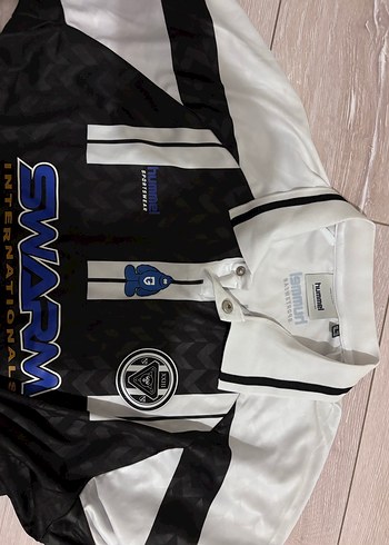 Hummel Siyah-Beyaz Desenli Kısa Kollu Forma - Görsel 4