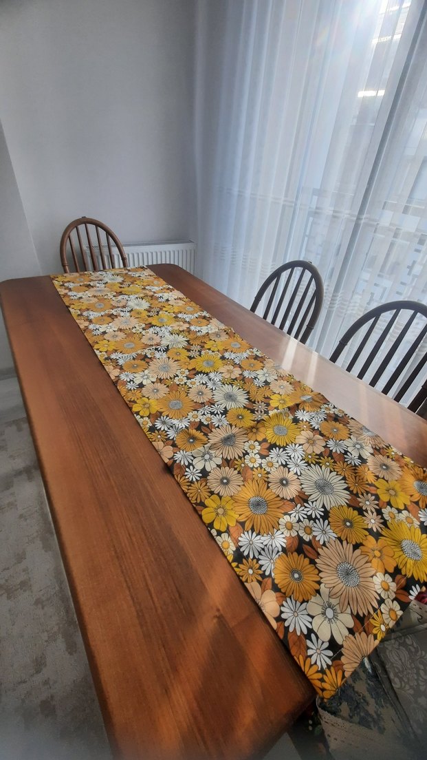 Kahverengi Bohem Desenli Masa Örtüsü - Görsel 3