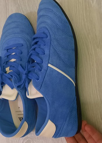 Kadın erkek  Mavi Süet Spor Ayakkabı - Görsel 6