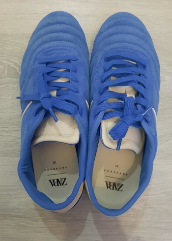 Kadın erkek  Mavi Süet Spor Ayakkabı - Görsel 7