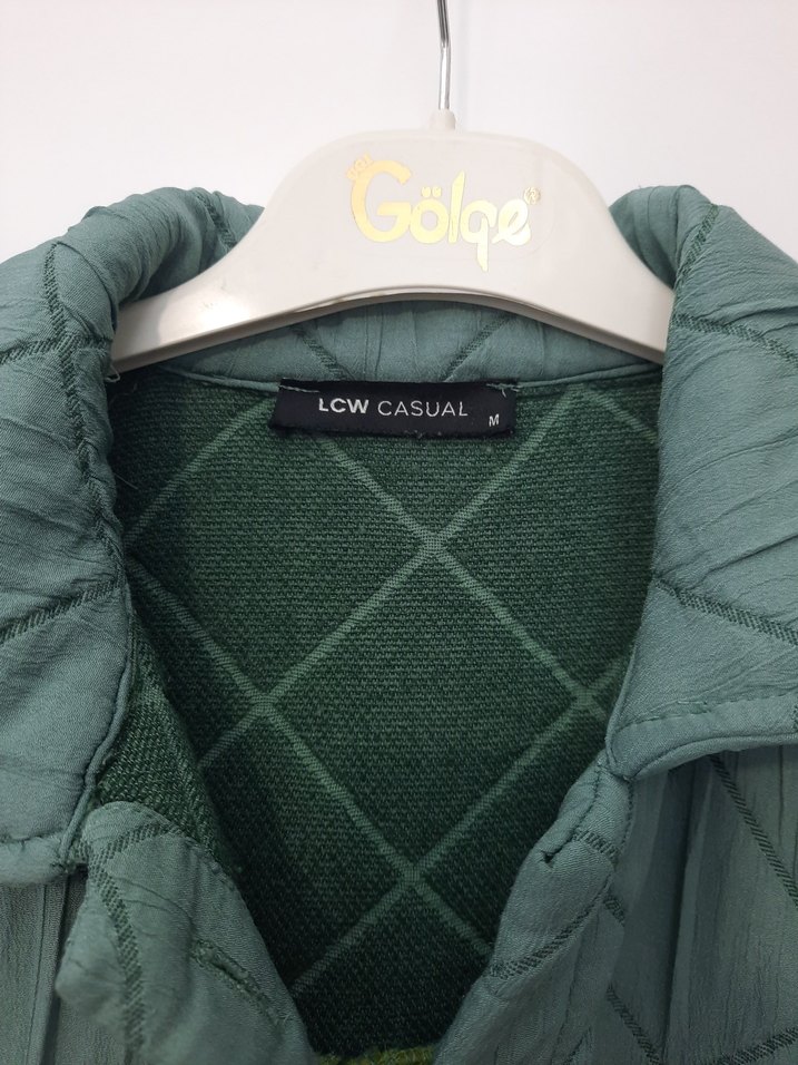 Düğmeli Pastel Yeşil Kısa Kadın Ceket - Görsel 4