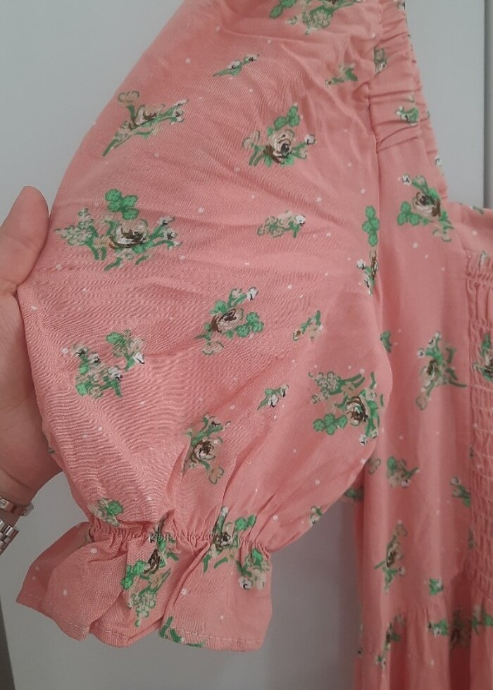 Elbise yazlık kare yaka 40 beden hiç kullanılmadı  - Görsel 4