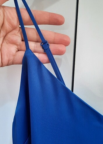 Stradivarius Askili elbise lacivert s beden