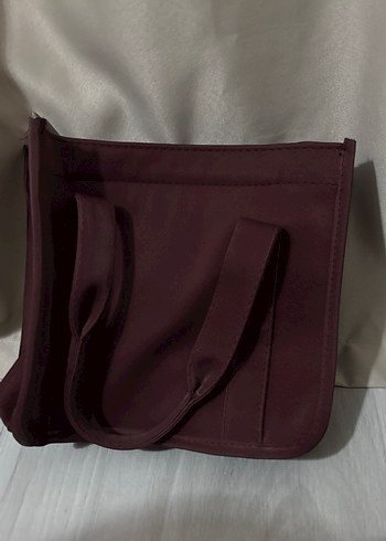 Bordo Fermuarlı Kadın Çanta - Görsel 2
