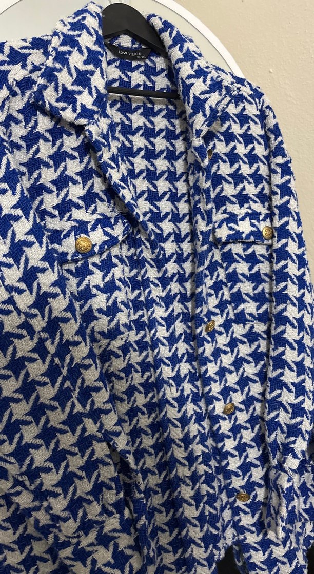 Mavi Düğmeli Kadın Gömlek - Görsel 4